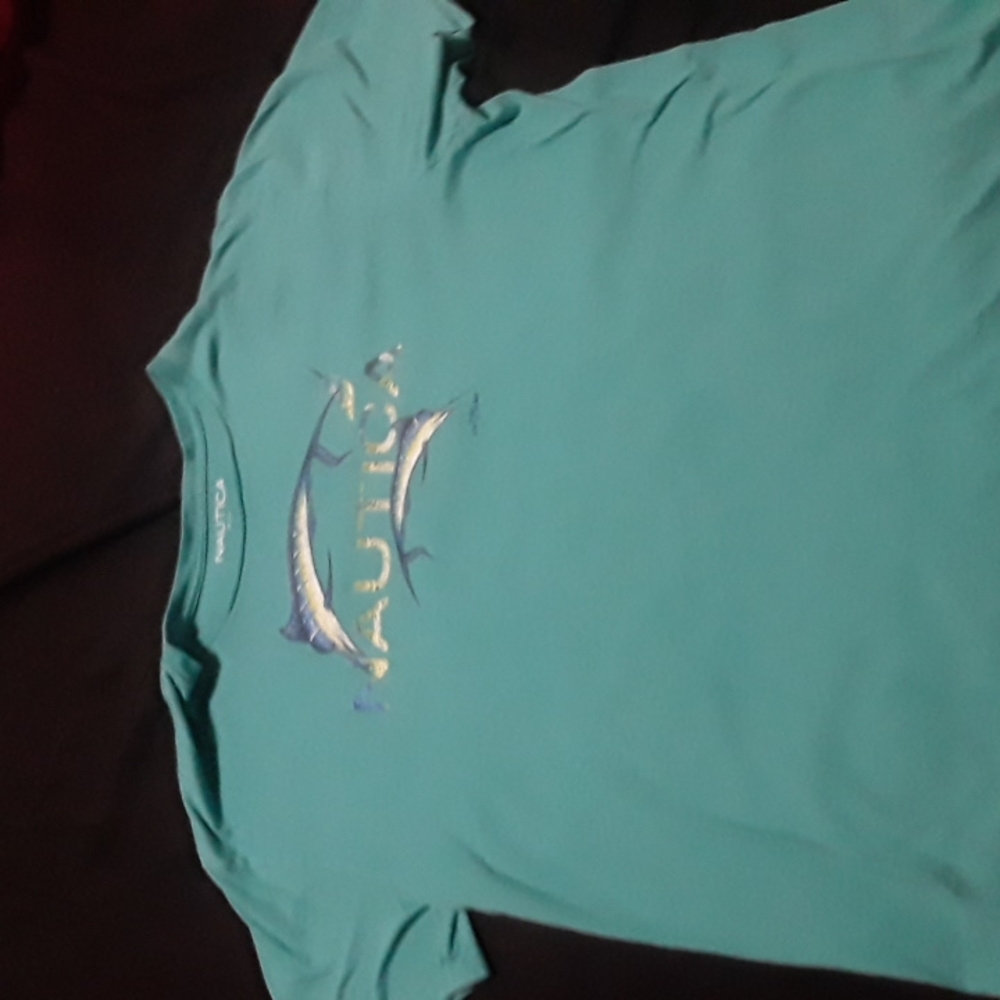 A teal nautica shirt